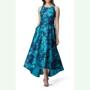 Tahari Sleeveless Printed Mikado Gown, NWT